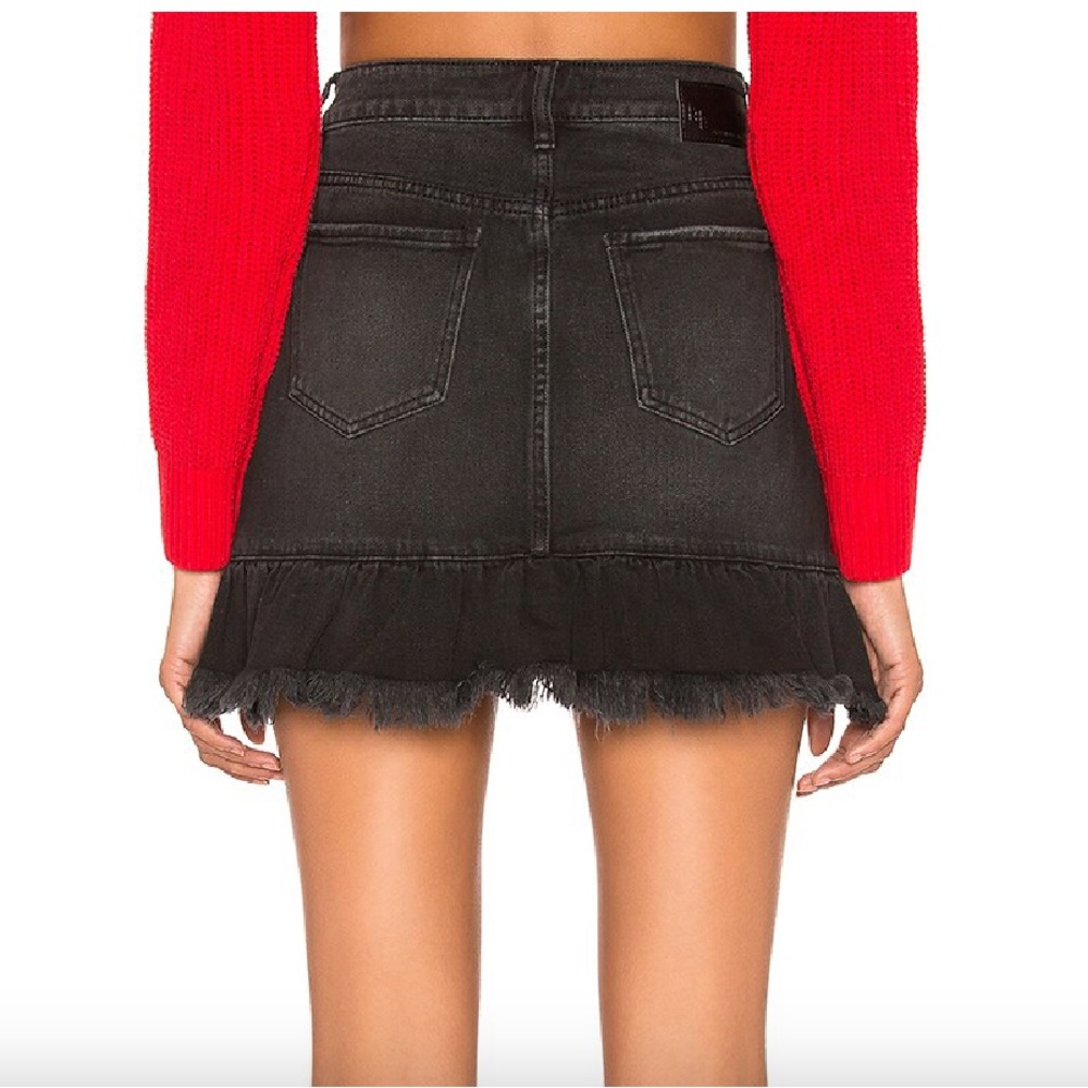 Kendall and Kylie black denim mini skirt - Picture 2 of 3